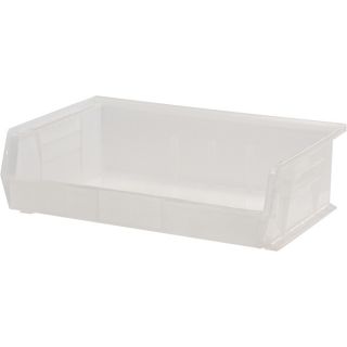 Quantum Storage Stack and Hang Bin   10 7/8 Inch x 16 1/2 Inch x 5 Inch, Clear,
