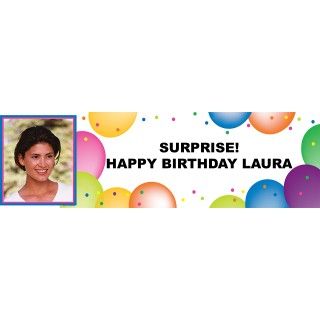 Balloon Celebration Personalized Photo Banner