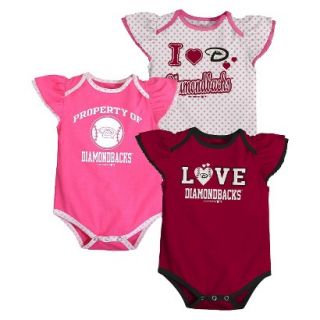 MLB Girls 3 Pack BODYSUIT Dmnd 3 6M