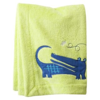 ZUTANOBLUE Alligators Embroidered Boa Blanket
