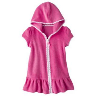 Circo Infant Toddler Girls Hooded Cover Up Dress   Pink 9 M