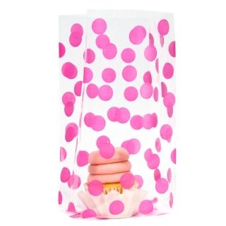 Hot Pink Dot Cello Bags