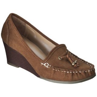 Womens Merona Michelle Wedge Loafer   Brown 6.5