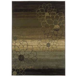 Abstract Floral Area Rug   Brown (310x55)