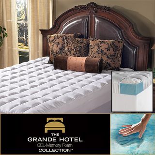 Grande Hotel Collection 5.5 inch Gel Memory Foam And Fiber Mattress Topper