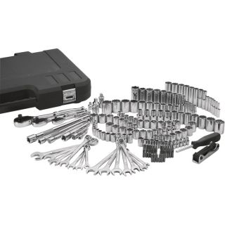 Klutch SAE and Metric Mechanics Tool Set   189 Pc., 1/4 Inch, 3/8 Inch & 1/2