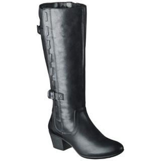 Womens Merona Janie Genuine Leather Tall Boot   Black 11