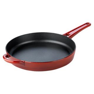 Calphalon Kitchen Essentials 10 Enamel Cast Iron Fry Pan  Red