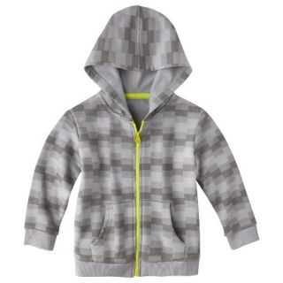 Circo Infant Toddler Boys Checked Hoodie   Gray 24 M