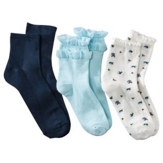 Xhilaration Juniors 3 Pack Fashion Anklet Socks   Assorted Colors/Patterns One