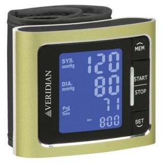 Veridian Healthcare Blood Pressure Wrist Monitor   Green Metallic