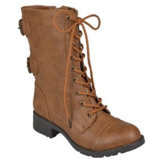 Womens Hailey Jeans Co Combat Boots   Camel 6.5