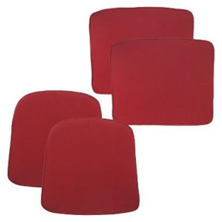 Patio Cushion Set Threshold 4 Piece Dark Red for, Loft Collection