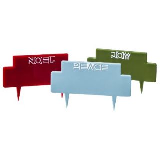 Holiday Cheese Markers Set of 3   Red/Blue/Green