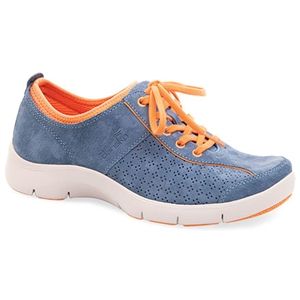 Dansko Womens Elise Blue Orange Suede Shoes, Size 37 M   4401 392469
