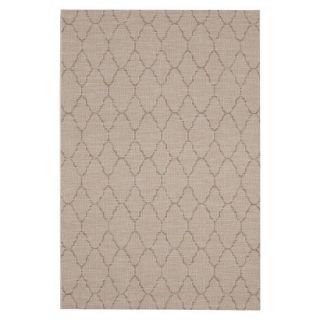 Sheffield 8x10 Rectangular Patio Rug   Grey/Linen