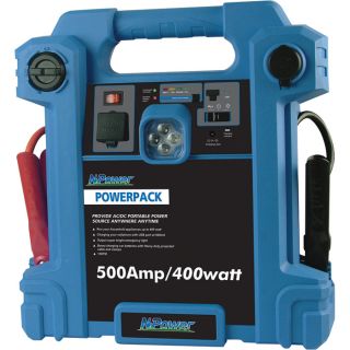 NPower Powerpack Emergency Power Source with Air Compressor   500 Amps, 400