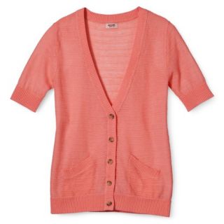 Mossimo Supply Co. Juniors Short Sleeve Cardigan   Coral XS(1)
