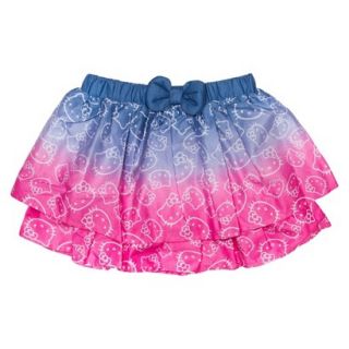 Hello Kitty Infant Toddler Girls Gradient Circle Skirt   Pink/Blue 2T