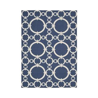 Connected Indoor/Outdoor Rectangular Rugs, Navy