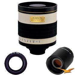 Rokinon 800mm F8.0 Mirror Lens for Nikon 1 and 2x Multiplier (White Body)   800M
