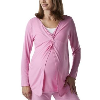 Eve Alexander Butterfly Tie Maternity/Nursing Top, S   Pink