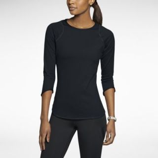 Nike Baseline Womens Tennis Shirt   Black