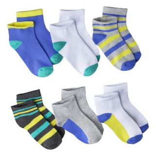 Circo Infant Toddler Boys Assorted Low Cut Socks   Blue/Gry 2T/3T