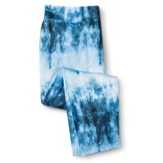 Xhilaration Girls Seamless Tie Dye Capri Legging   Blue S/M