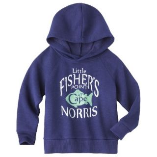Cherokee Infant Toddler Boys Hooded Fishers Point Sweatshirt   Oxford Blue 2T