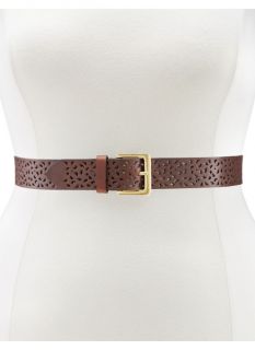 Lane Bryant Plus Size Cut out leather belt     Womens Size 14/16, Chocolate