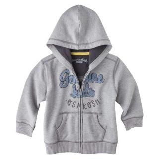 Genuine Kids from OshKosh Infant Toddler Boys ZipUp Sweatshirt   Grey 12 M