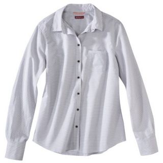 Merona Womens Favorite Shirt   Grey Stripe   XS