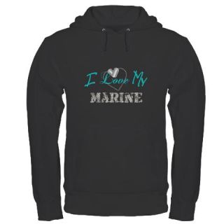  I Heart My Marine Hoodie (dark)