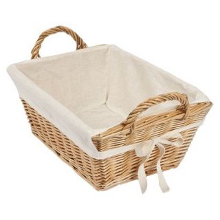 Burts Bees Baby Rattan Storage Basket with Cotton Liner 14.25x 4.75