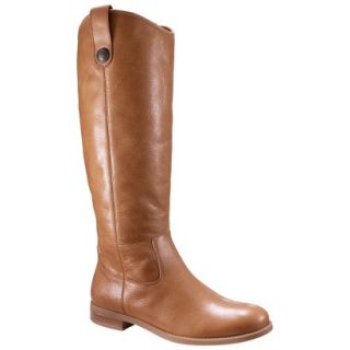 Womens Merona Kasia Leather Riding Boot   Tan 6 Extended Calf