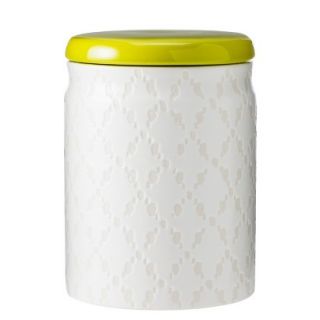 Threshold Ceramic Medium Food Canister   White/Green