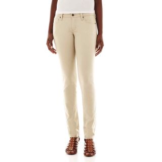 ARIZONA Sateen Skinny Pants, Dark Dune, Womens