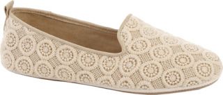 Womens Acorn Novella   Cream Lace Cotton Slippers