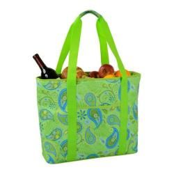 Picnic At Ascot Large Insulated Cooler Tote Paisley Green