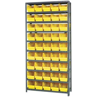 Quantum Storage Complete Shelving System with 6 Inch Bins   36 Inch W x 18 Inch