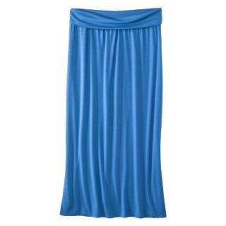 Mossimo Supply Co. Juniors Plus Size Fold Over Waist Maxi Skirt   Blue 1