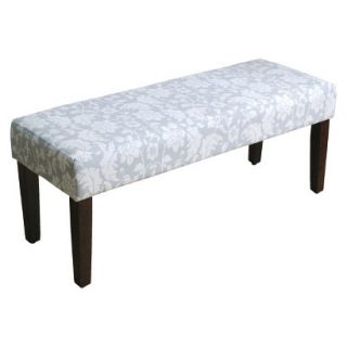 Bench Threshold Bench   Marble Floral Gray