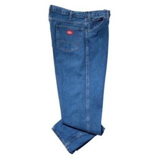 Dickies Mens Regular Fit 5 Pocket Jean   Stone Washed Blue 46x32
