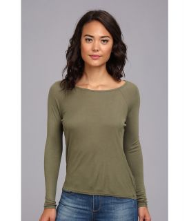 Volcom Lived In Rib L/S Womens Long Sleeve Pullover (Green)