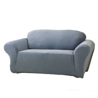 Sure Fit Stretch Pique Sofa Slipcover   Federal Blue