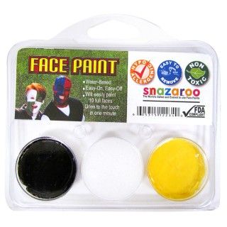 Black and Yellow Fan Face Paint