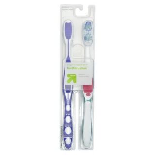 up&up Medium Regular Head Toothbrushes   2 Count