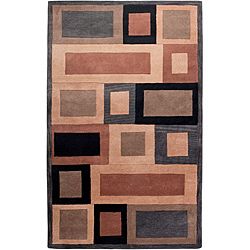 Hand tufted Hesiod Grey Wool Rug (5 X 8)