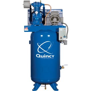 Quincy QP Pressure Lubricated Reciprocating Compressor   7.5 HP, 230 Volt, 1